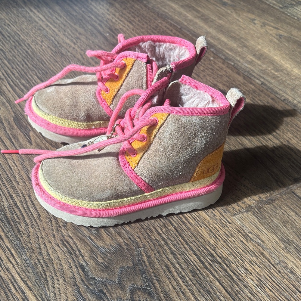 UGG Kids Boots - Pink, Tan, and Yellow